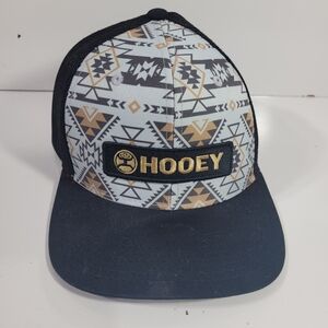 Hooey Lock-Up Trucker Hat Cap Grey Black Aztec Snapback Mens